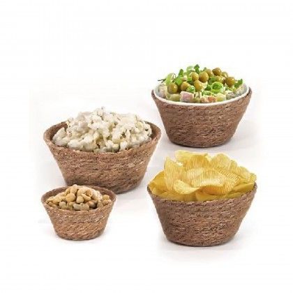 Cesto Vime Seagrass Redondo 10X6cm