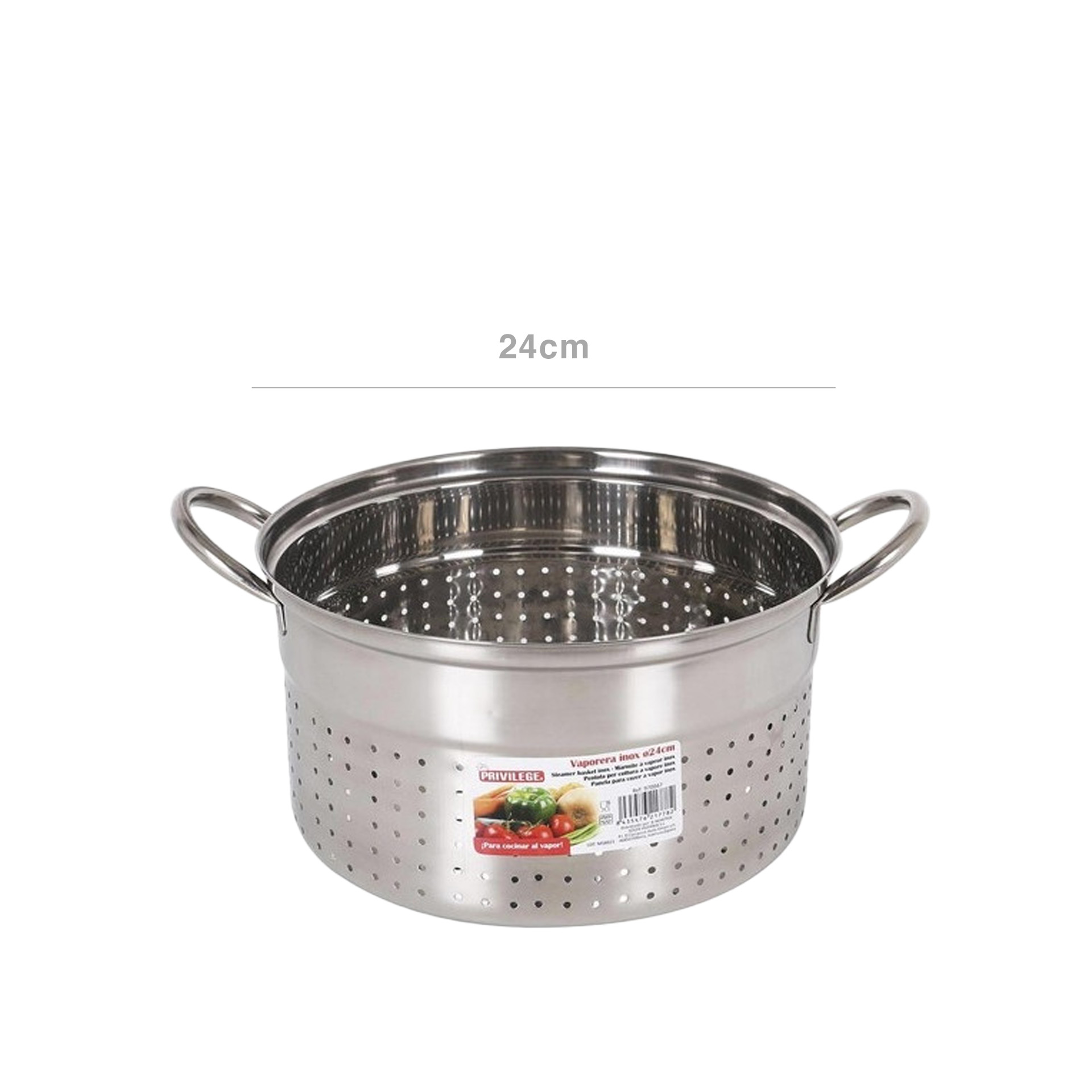 Cozedor Vapor Inox para Caçarola 24cm