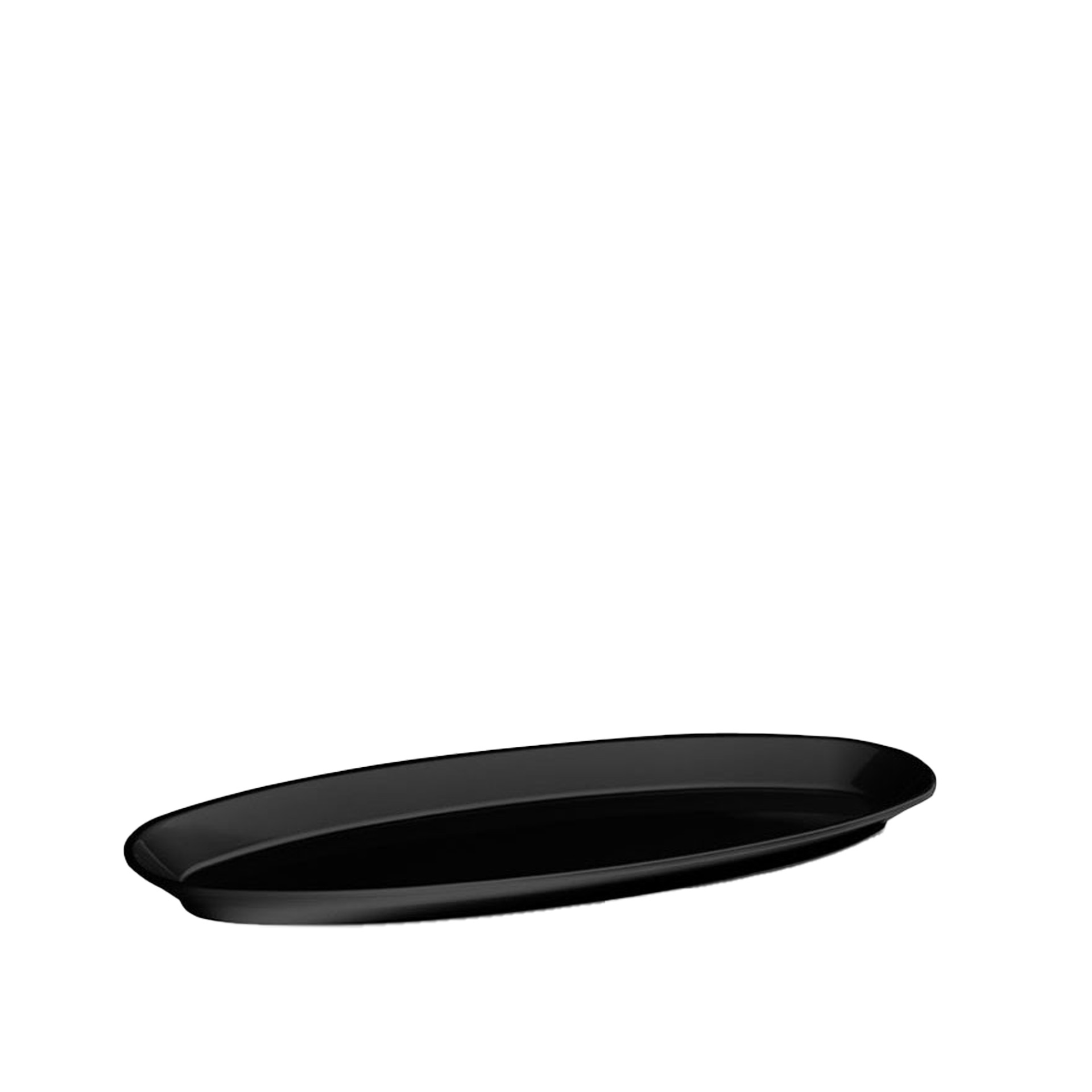 Travessa Peixe Melamina Oval Preto 57X22cm
