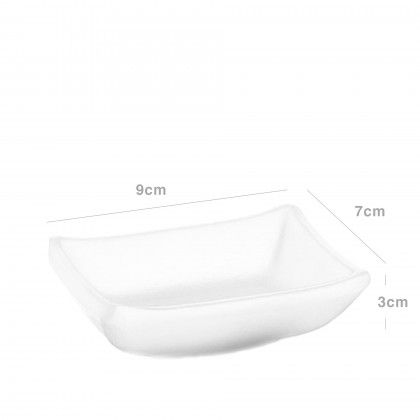 Travessa Molho Mini Branca 9X7X3cm