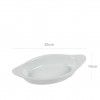 Prato Porcelana Oval Branco 20X10X4cm