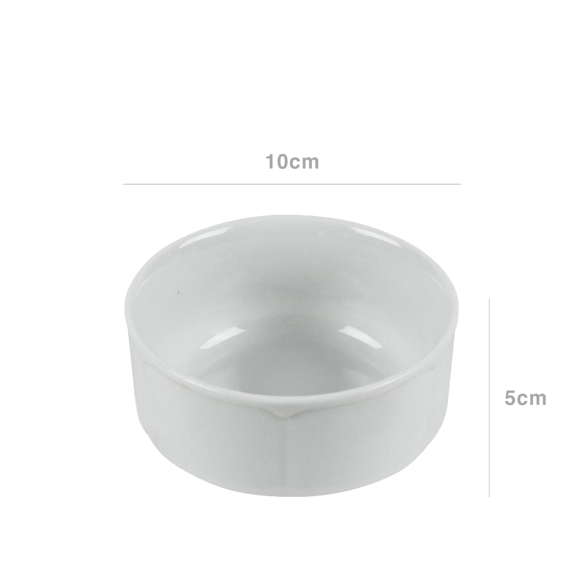 Taça Porcelana Redonda Branca 10X5cm