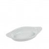 Prato Porcelana Oval Branco 20X10X4cm