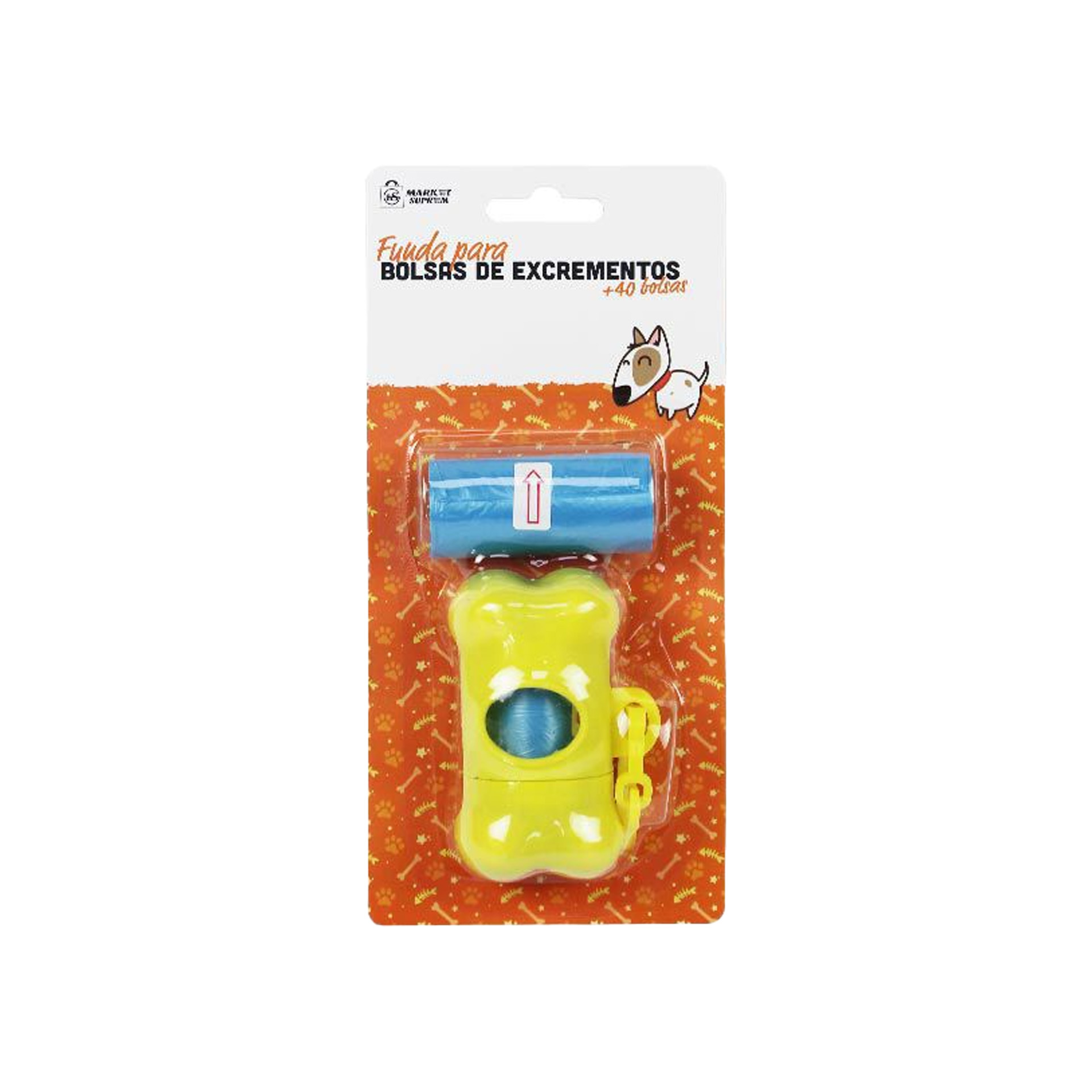 Dispensador com 2 Rolos 20 Sacos Excrementos