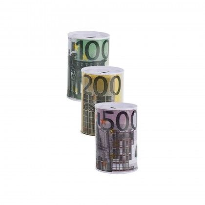 Mealheiro Metal Notas Redondo 12.5X8cm