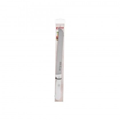 Faca Po Classic Pom Serrilha Cabo Branco 19cm