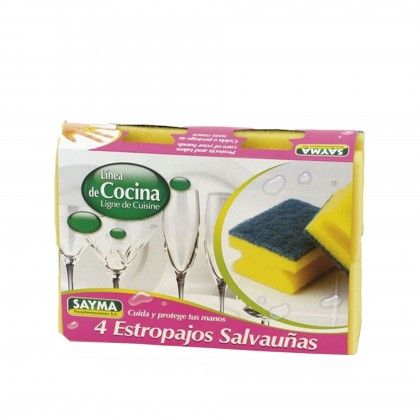 Esfrego Salva Unhas 9X7X4.5cm Pack 4