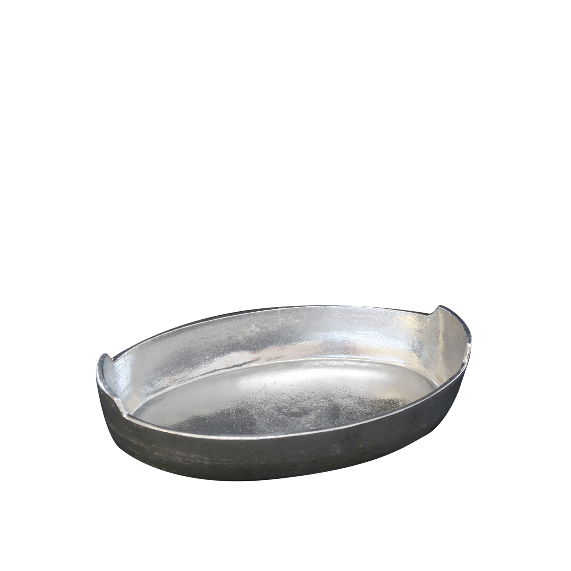 Tabuleiro Alumínio Fundido Oval 24.5X14.5X4cm