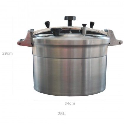 Panela Press�o Industrial Alum�nio Fundido 25L 34X29cm