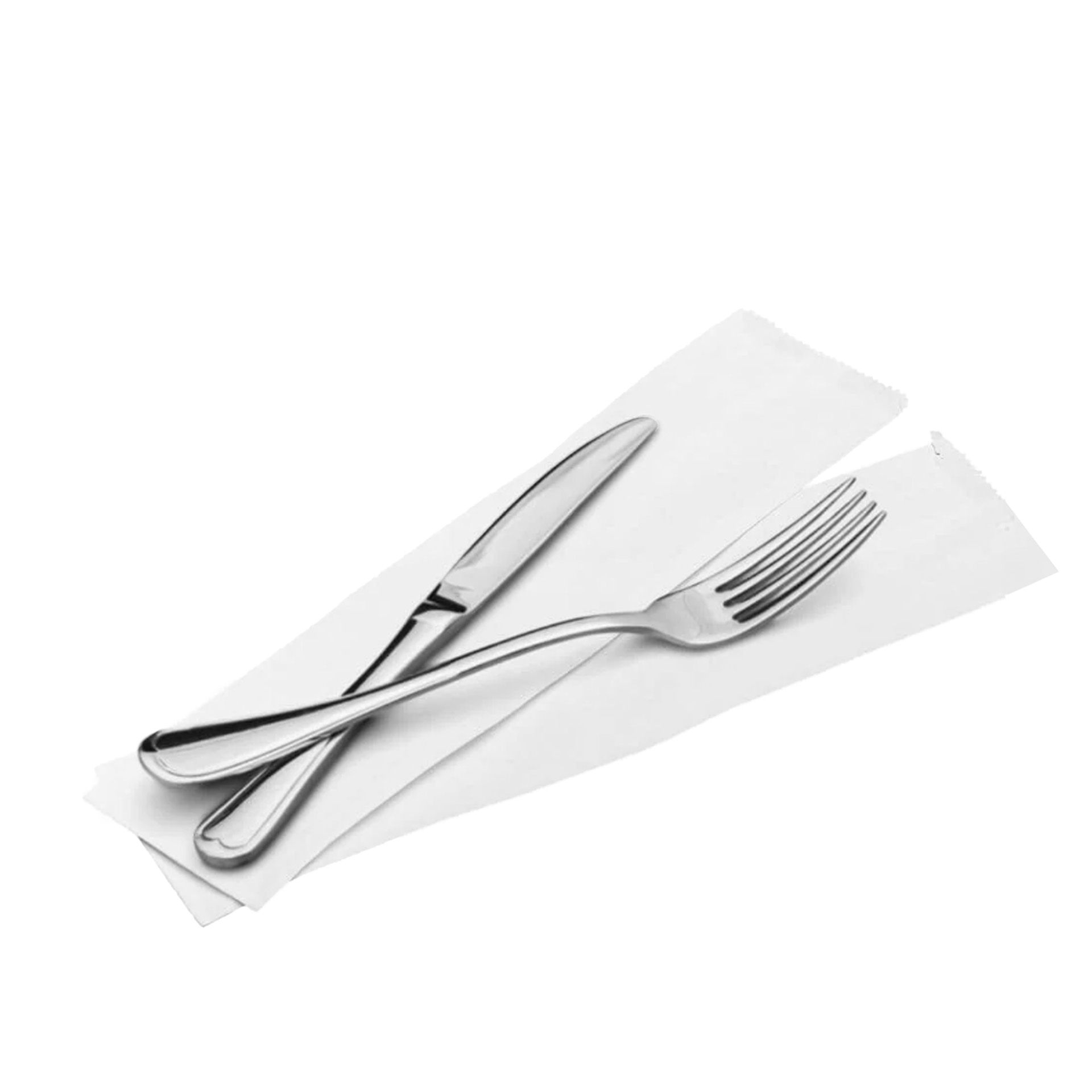 Saco Papel para Talheres Branco 27X8+3.5cm Pack 1000