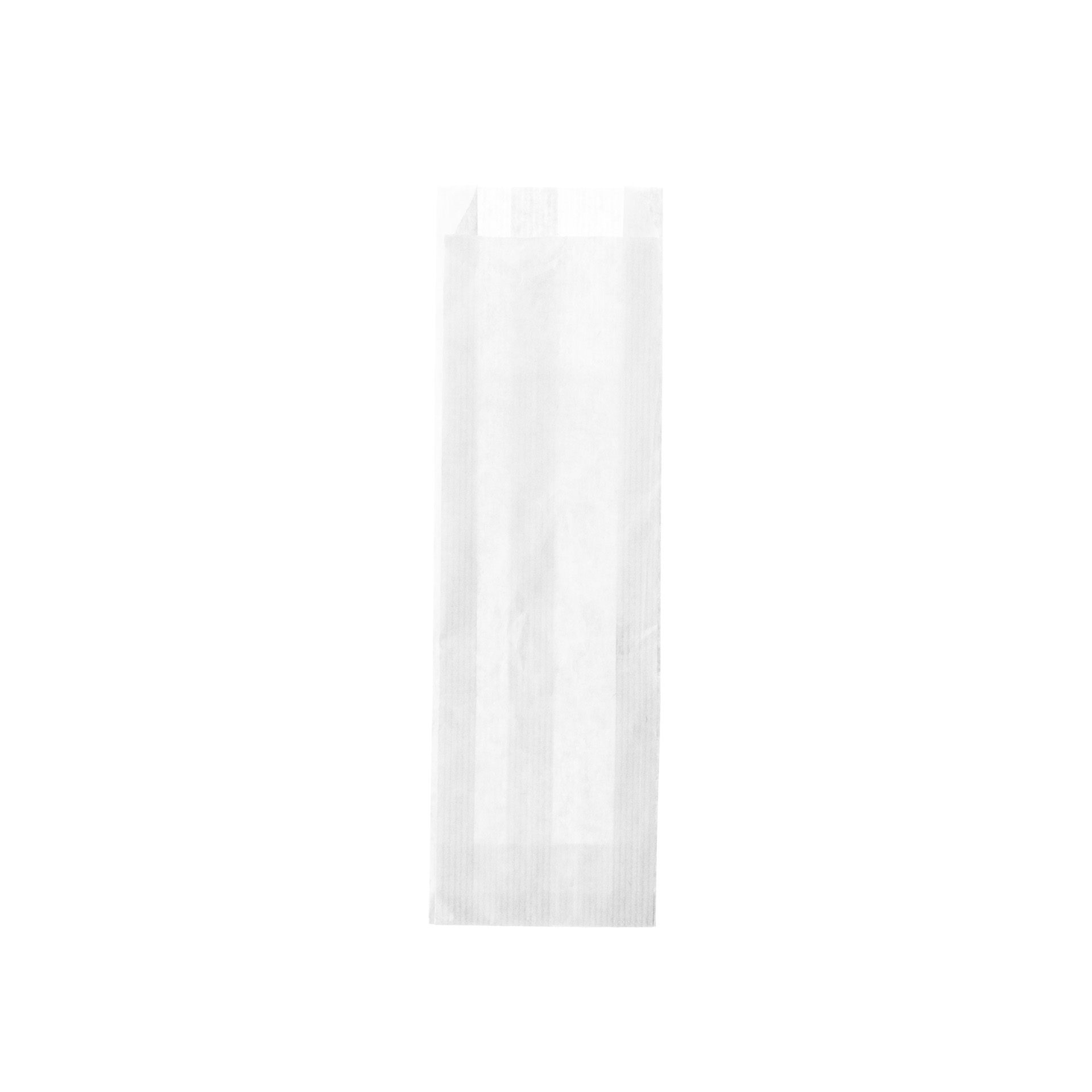 Saco Papel para Talheres Branco 27X8+3.5cm Pack 1000