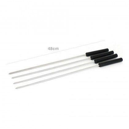 Espeto Espetada Inox 48cm Pack 4 Espeto Espetada Inox 48cm Pack 4