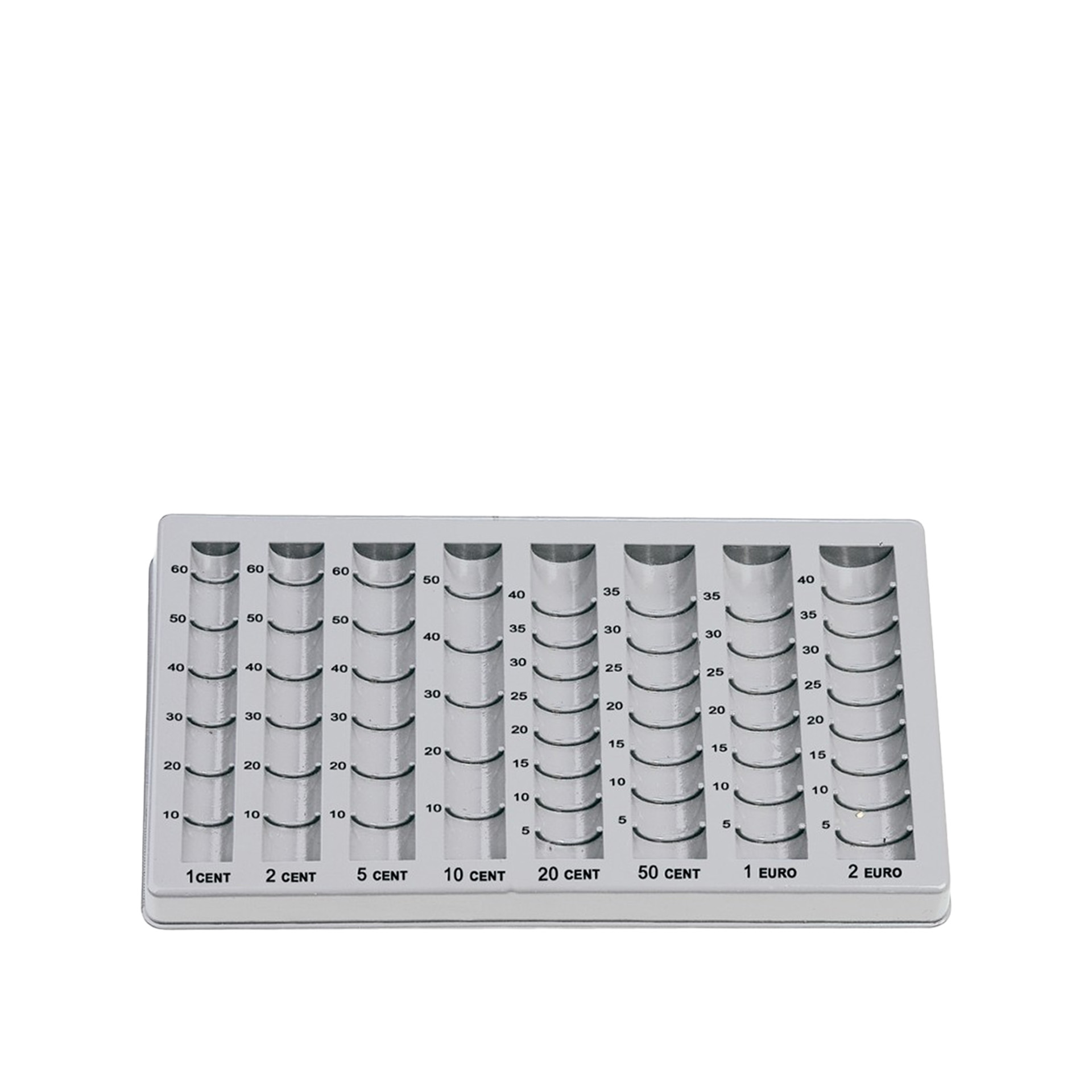 Tabuleiro Classificador Moedas Plástico Q-Connect Cinzento 15.5X28.3cm