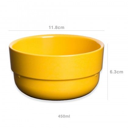 Ta�a Empilh�vel Melamina Snack Amarelo 450ml 11.8X6.3cm