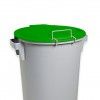 Contentor Eco Cinzento com Rodas e Tampa Verde 48X50X80cm 80l 48X50X80cm Contentor Eco Cinzento com Rodas e Tampa Verde 48X50X80cm 80l 48X50X80cm