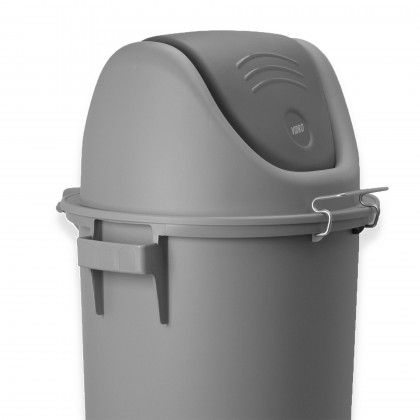 Contentor Lixo com Rodas e Tampa Basculante Cinzento 80l 48X50X99cm Contentor Lixo com Rodas e Tampa Basculante Cinzento 80l 48X50X99cm