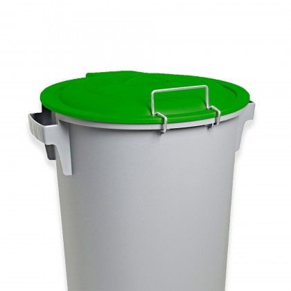 Contentor Eco Cinzento com Rodas e Tampa Verde 48X50X80cm 80l 48X50X80cm Contentor Eco Cinzento com Rodas e Tampa Verde 48X50X80cm 80l 48X50X80cm
