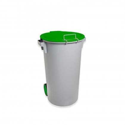 Contentor Eco Cinzento com Rodas e Tampa Verde 48X50X80cm 80l 48X50X80cm Contentor Eco Cinzento com Rodas e Tampa Verde 48X50X80cm 80l 48X50X80cm