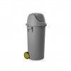 Contentor Lixo com Rodas e Tampa Basculante Cinzento 80l 48X50X99cm