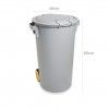 Contentor Lixo com Rodas Cinzento 80l 48X50X80cm