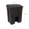 Contentor Lixo com Pedal Preto 60l 49X45X60cm Contentor Lixo com Pedal Preto 60l 49X45X60cm