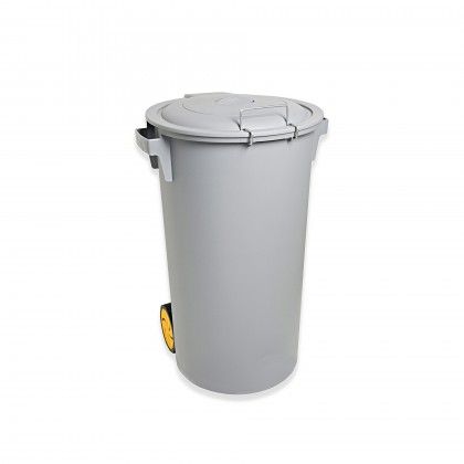 Contentor Lixo com Rodas Cinzento 80l 48X50X80cm