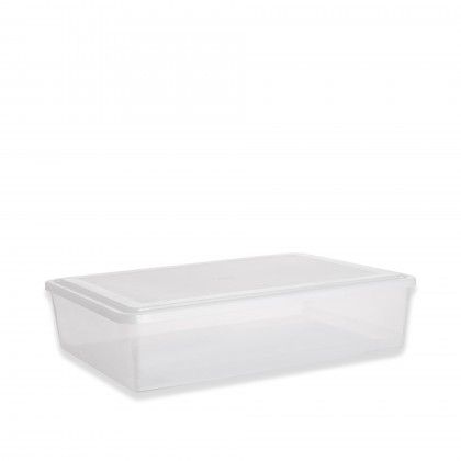Caixa Hermtica Ding Retangular Tampa Branco 3400ml 30.5X21.5X7cm