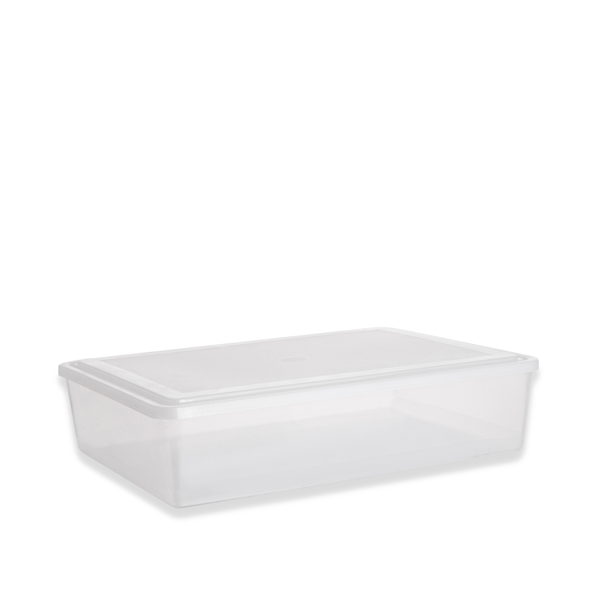 Caixa Hermética Ding Retangular Tampa Branco 3400ml 30.5X21.5X7cm