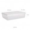 Caixa Hermtica Ding Retangular Tampa Branco 3400ml 30.5X21.5X7cm