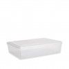 Caixa Hermtica Ding Retangular Tampa Branco 3400ml 30.5X21.5X7cm