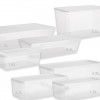 Caixa Hermtica Ding Retangular Tampa Branco 3400ml 30.5X21.5X7cm