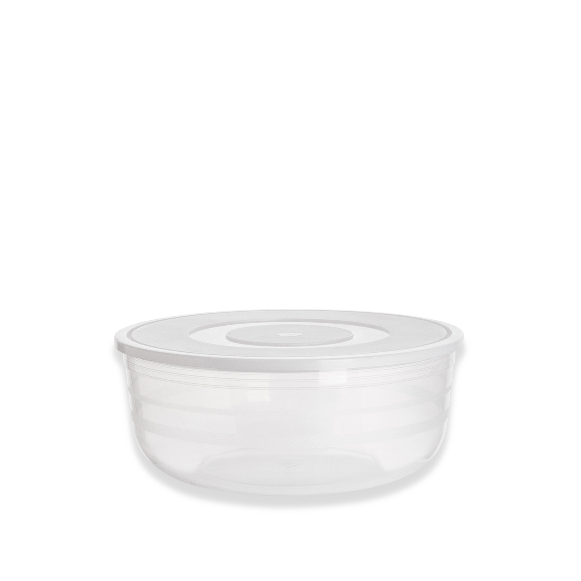 Caixa Hermética Ding Redonda Tampa Branco 1900ml 20.5X8cm