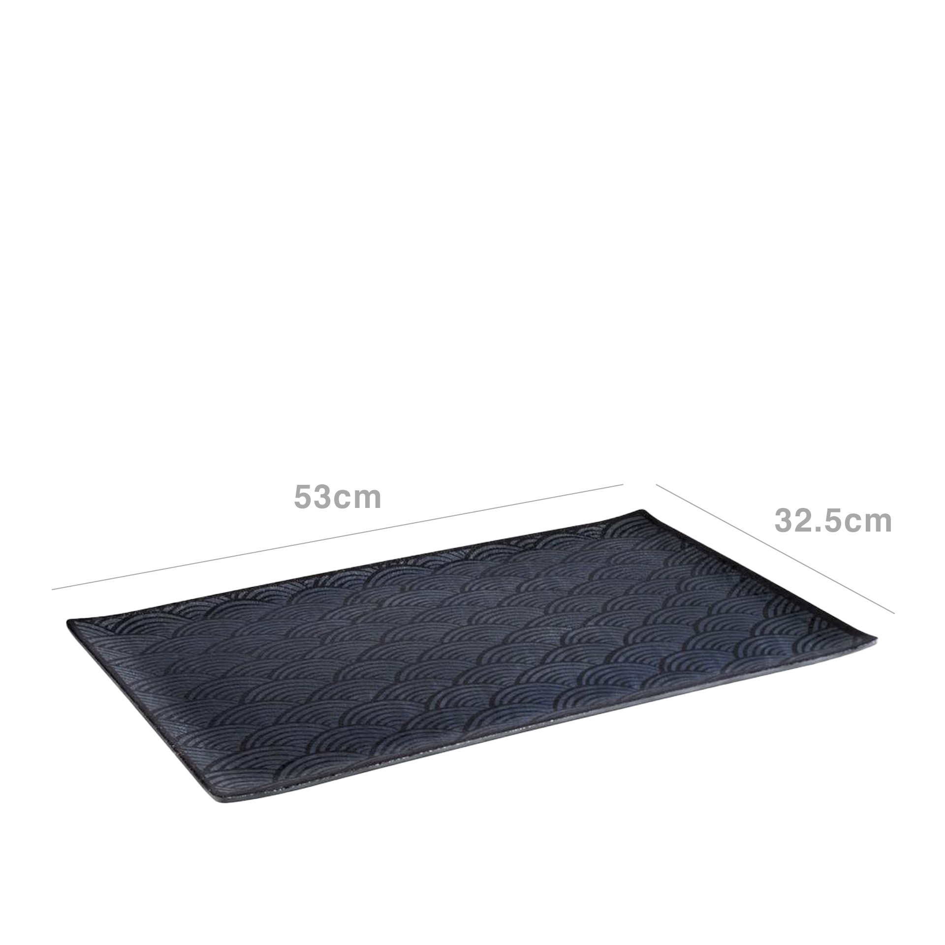 Bandeja Melamina Dark Wave Gn1/1 53X32.5X2cm