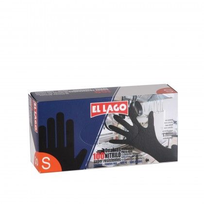 Luvas Nitrilo Preto Tamanho S Pack 100