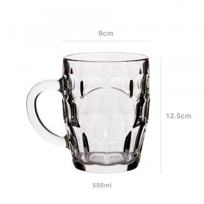 Caneca Vidro Sintra Cerveja 550ml 9X12.5cm