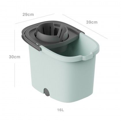 Balde com Espremedor Plstico Smart Cinzento 16l 40X28X31cm