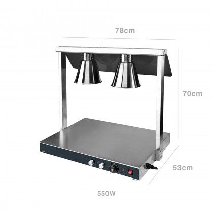 Placa Aquecimento Buffet com 2 L�mpadas 78X53X70cm