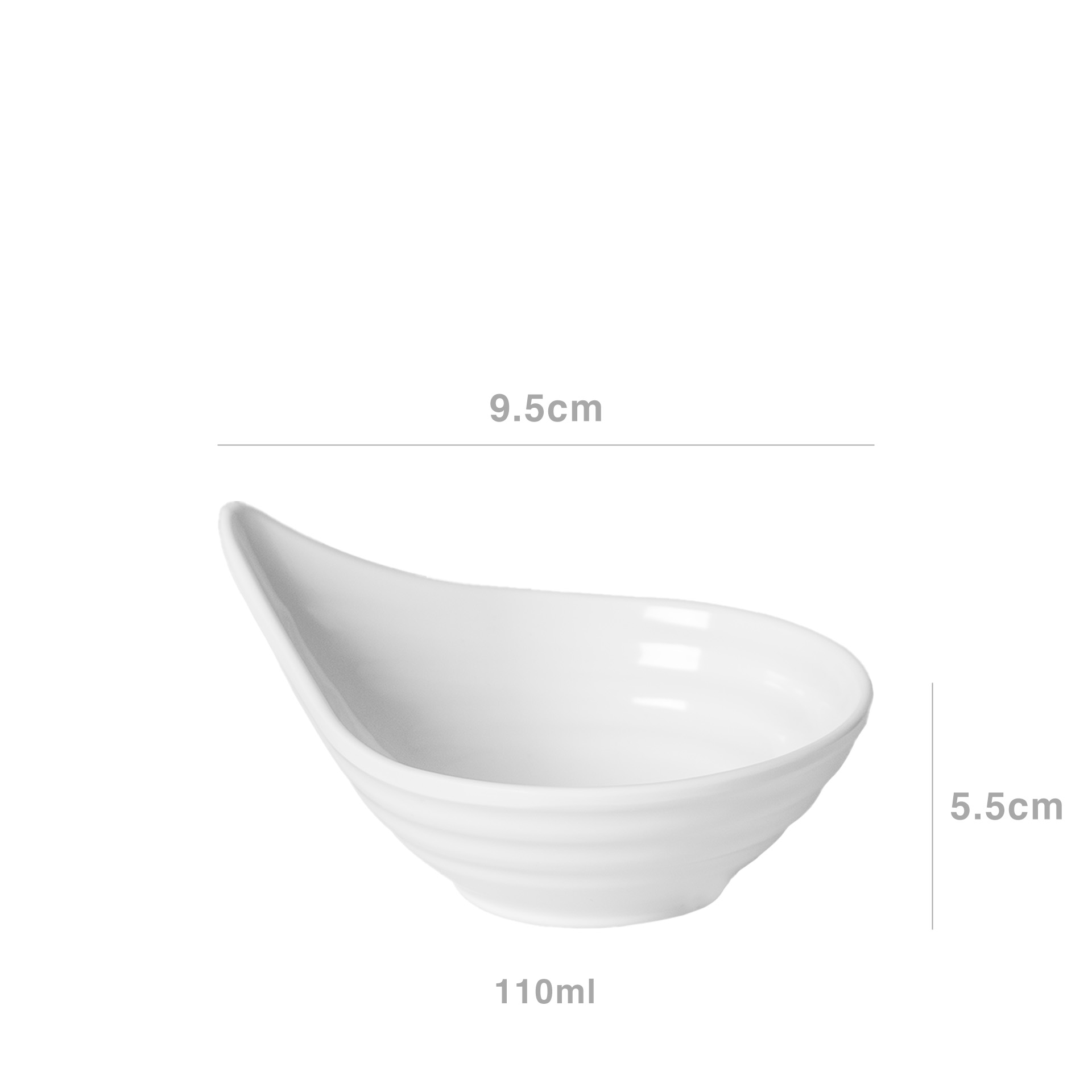 Taça Melamina Branca 11cl 9.5X6.3X5.5cm