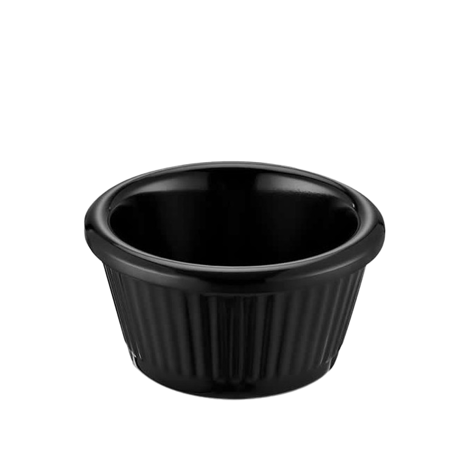 Ramequim Melamina Redondo Preto 6cl 7X4cm