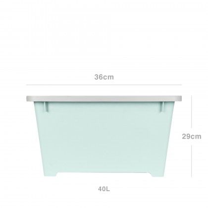 Caixa Arrumação com Rodas 40L Verde 36X51X29cm Caixa Arrumação com Rodas 40L Verde 36X51X29cm