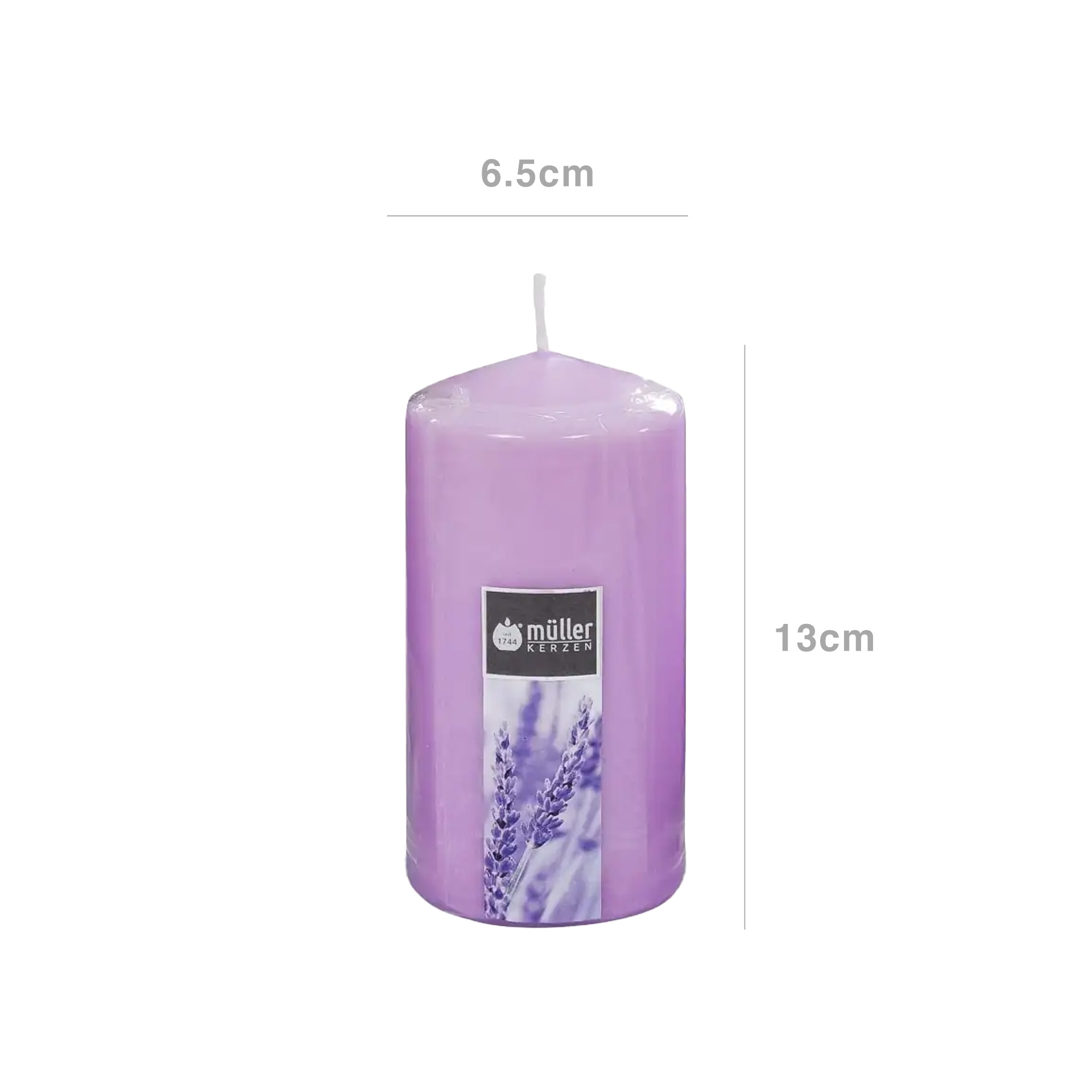 Vela Pilar Aroma Muller Lavanda 40H 6.5X13cm