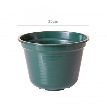 Vaso Plstico Tradicional Brilho Redondo Verde 20cm