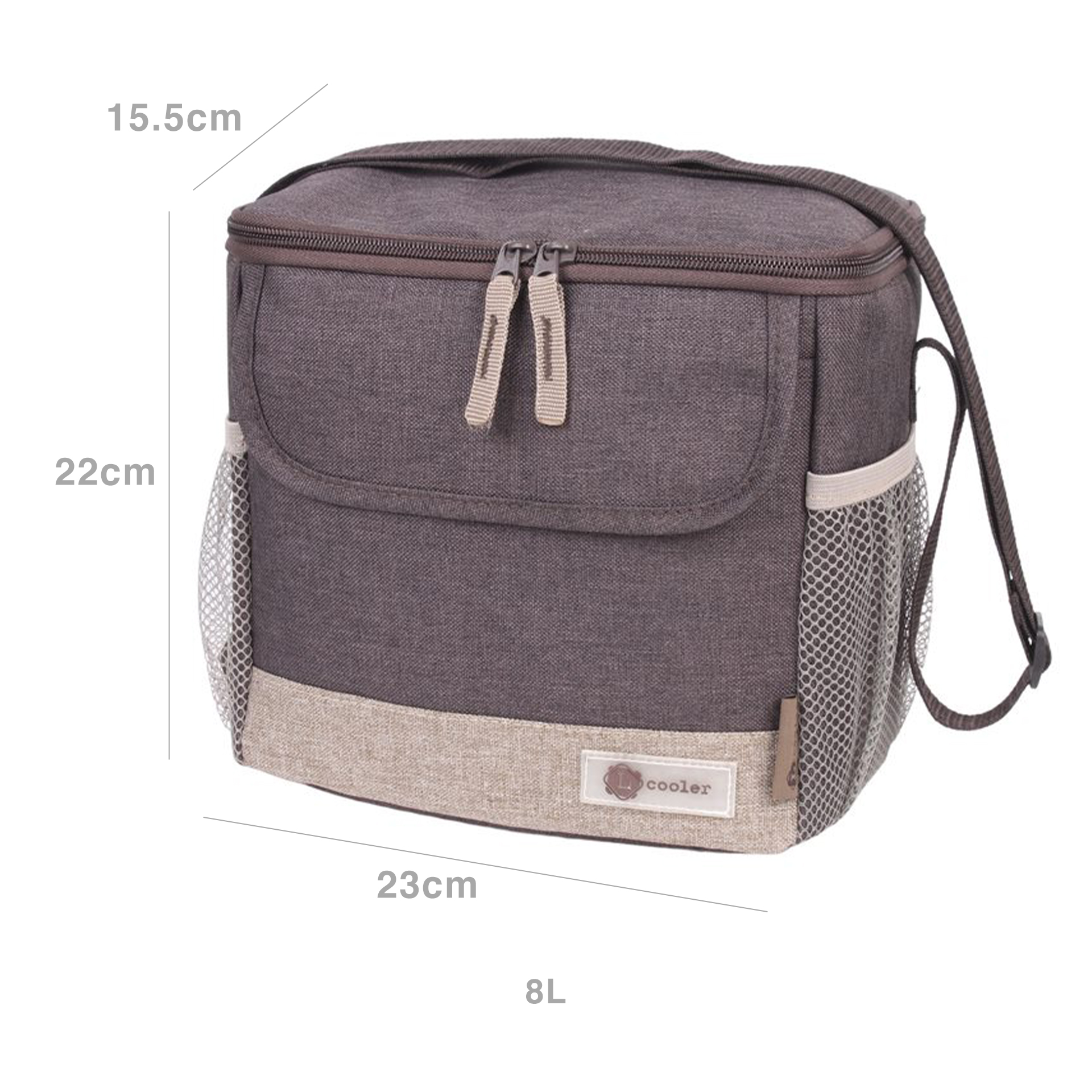 Saco Térmico Castanho 8L 23X15.5X22cm