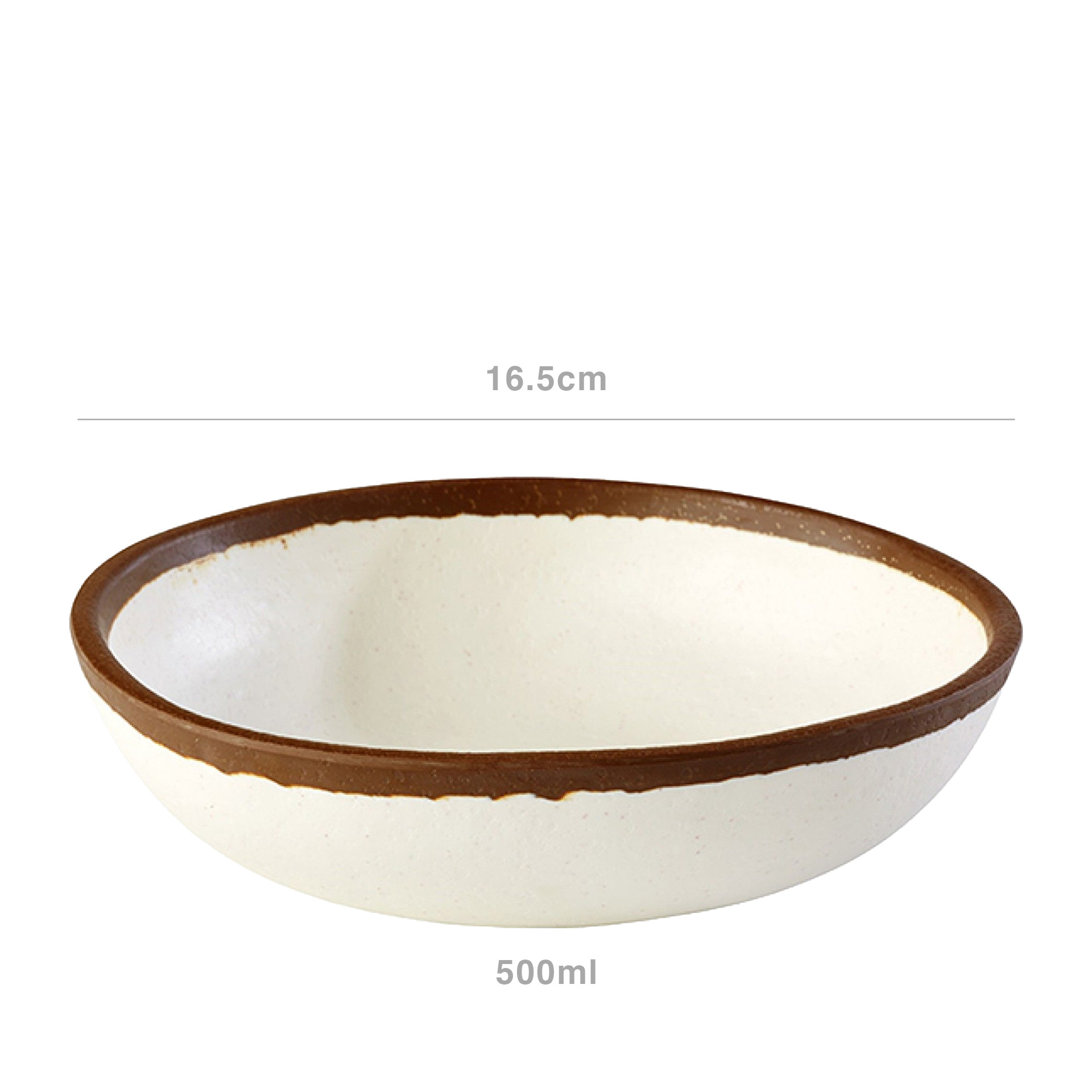 Tigela Melamina Aps Crocker Creme 500ml 16.5cm