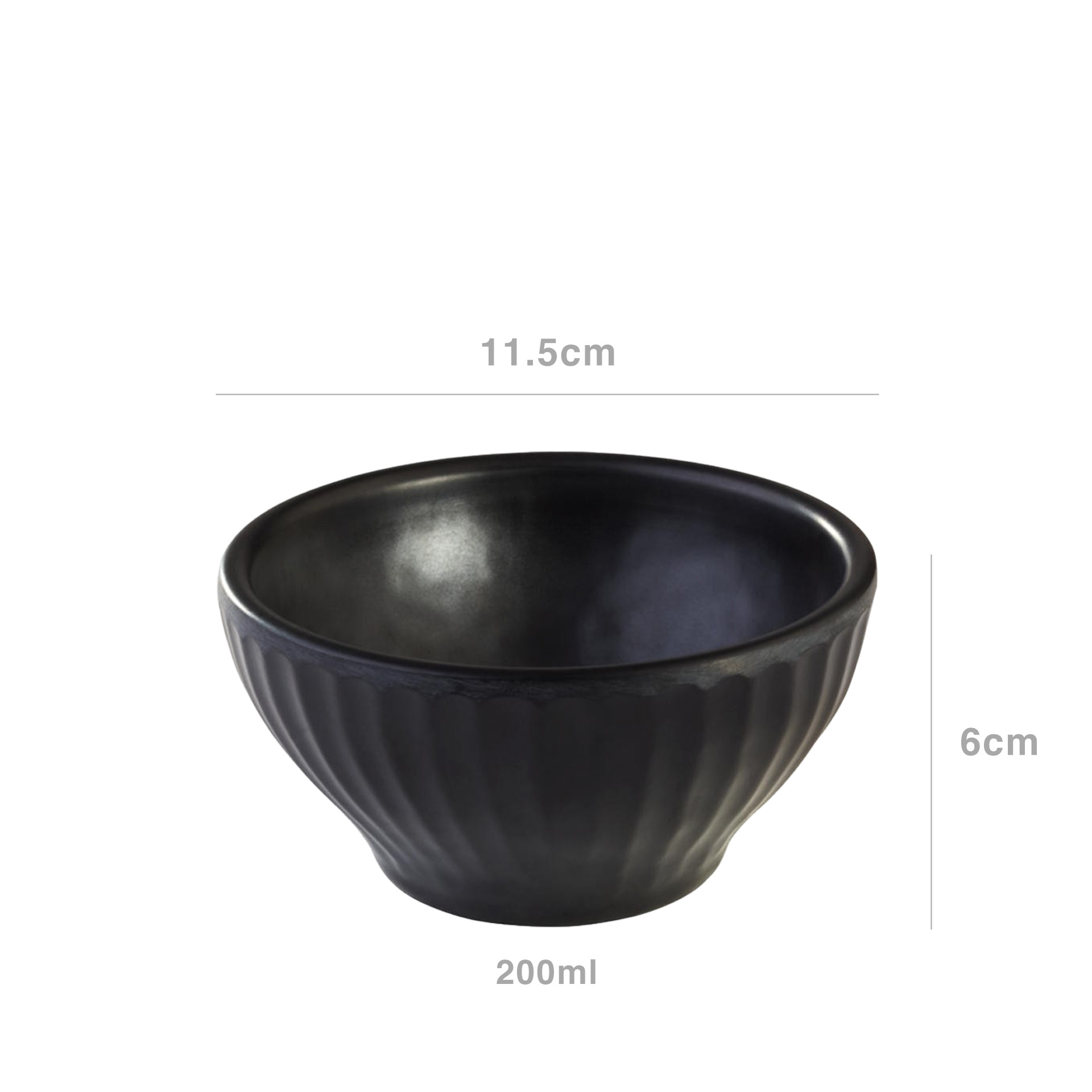 Tigela Melamina Aps Aiko Preto 11.5X6cm