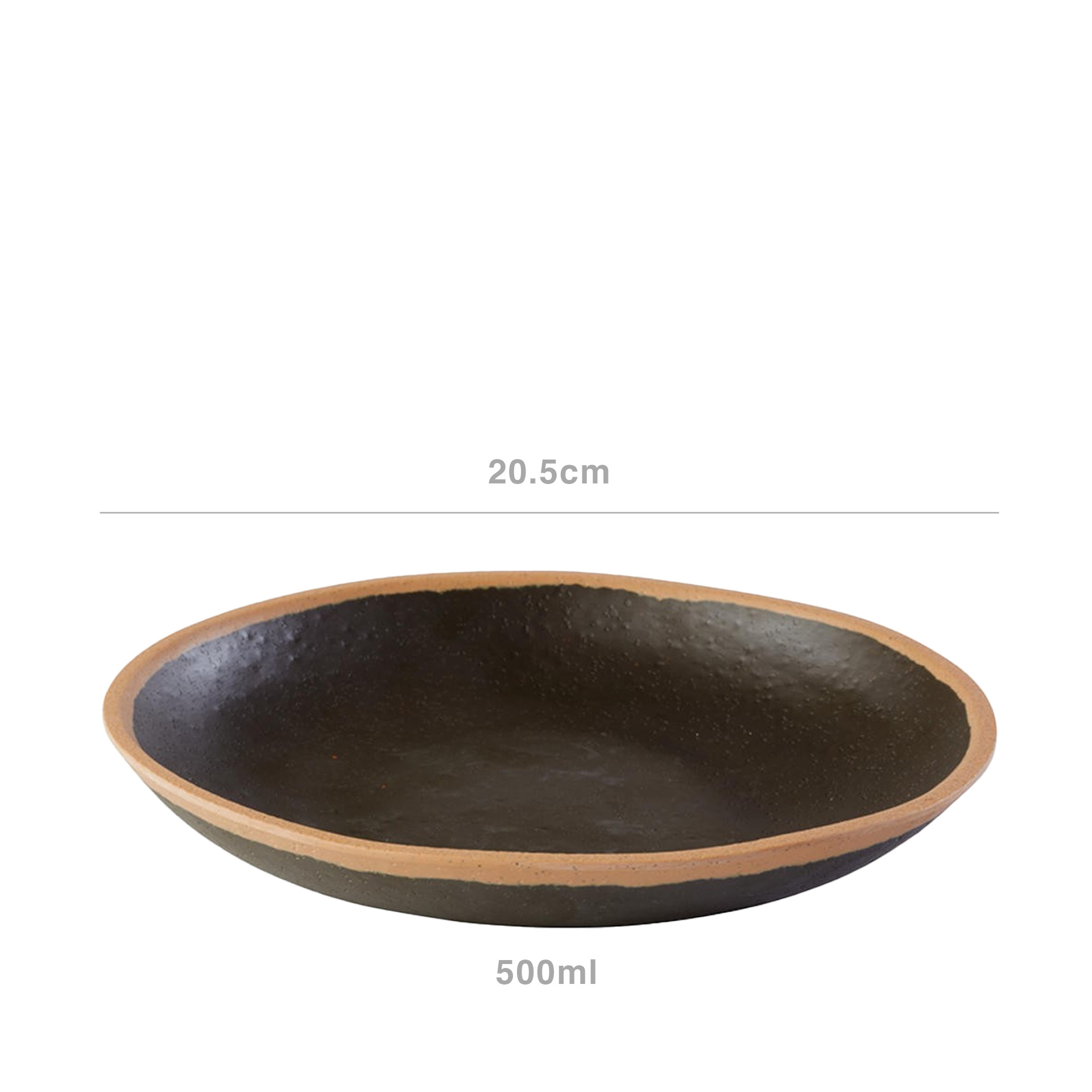 Tigela Melamina Aps Crocker Castanho 500ml 20.5cm