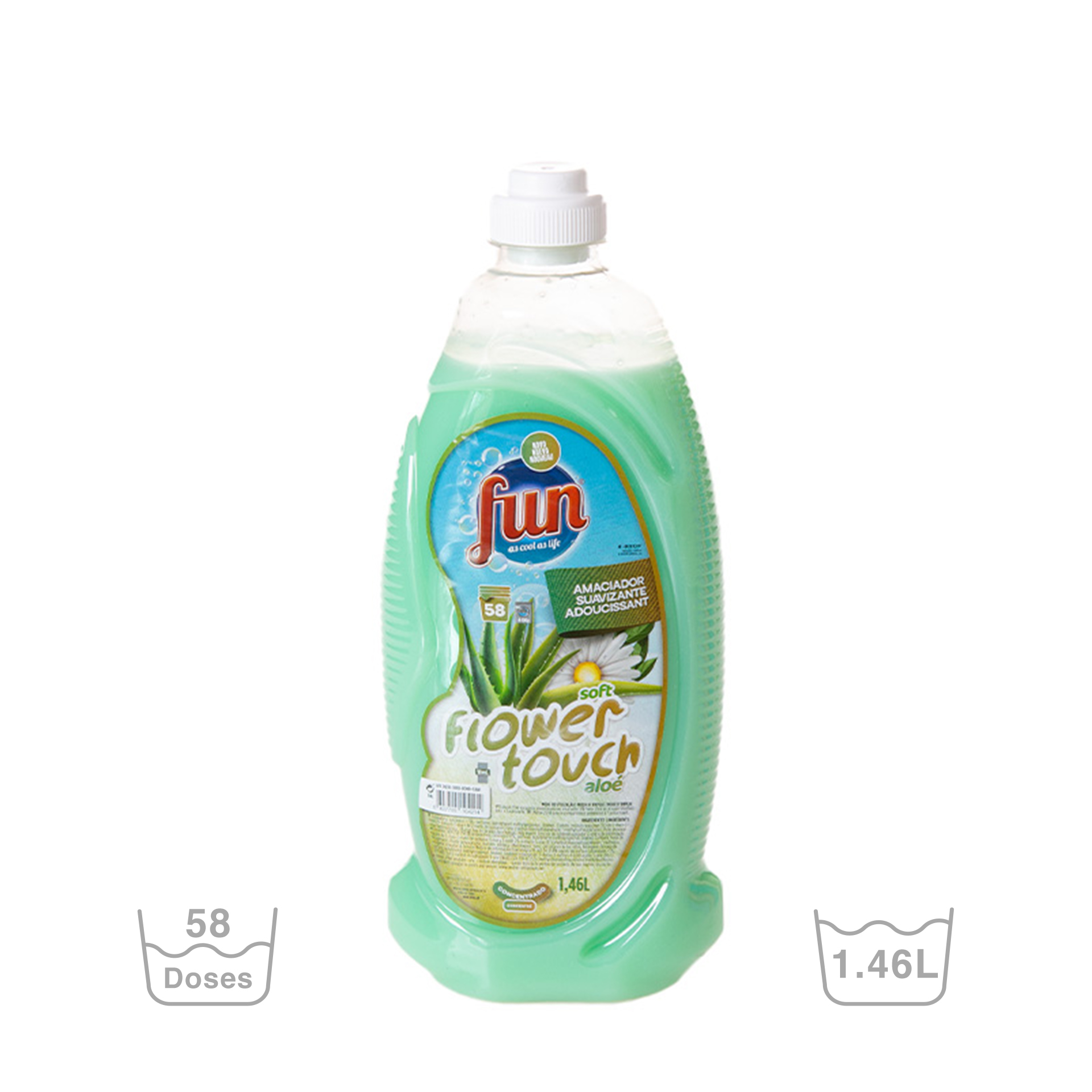 Amaciador Roupa Soft Flower Touch Fun Aloé 1460ml