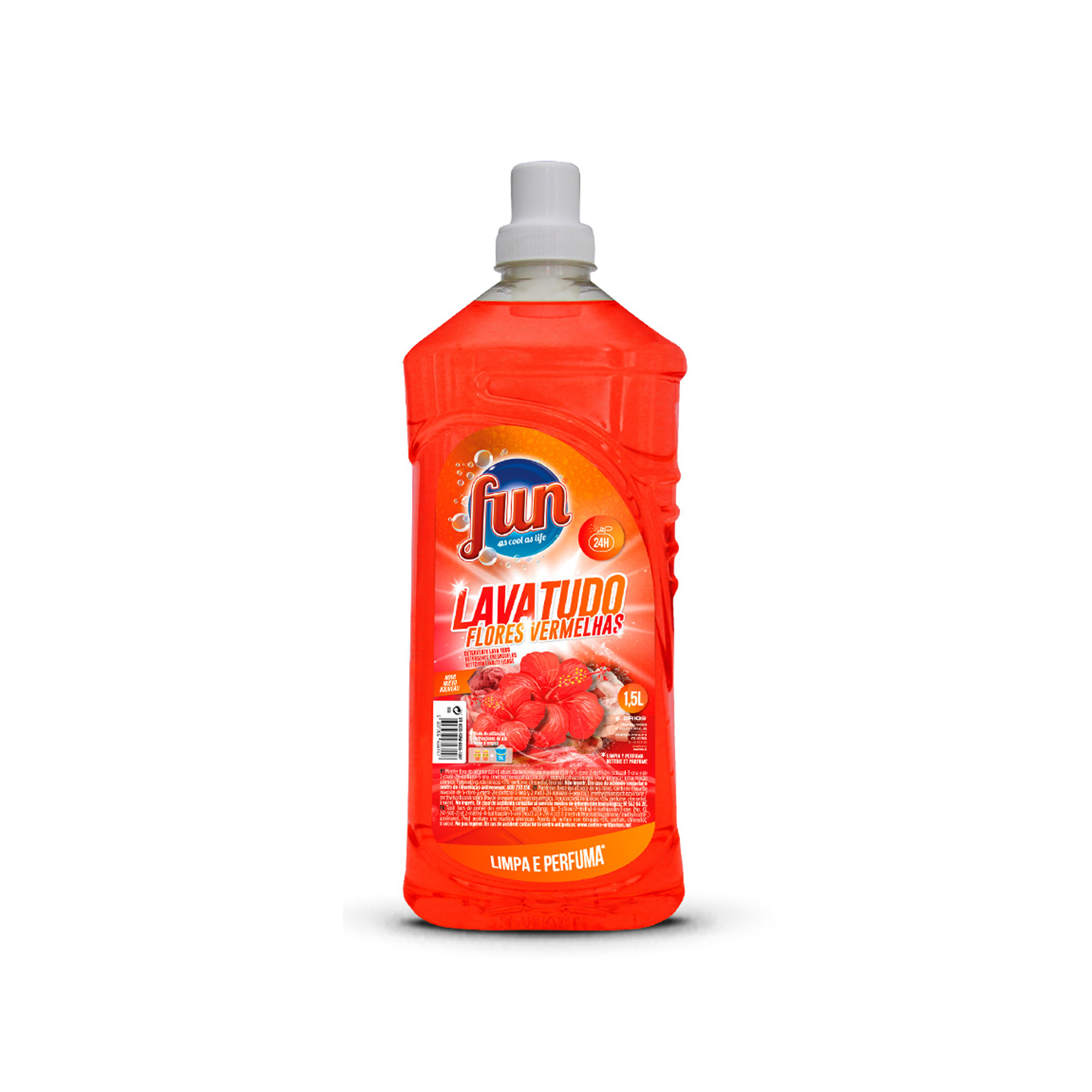 Detergente Lava Tudo Fun Flores Vermelhas 1500ml