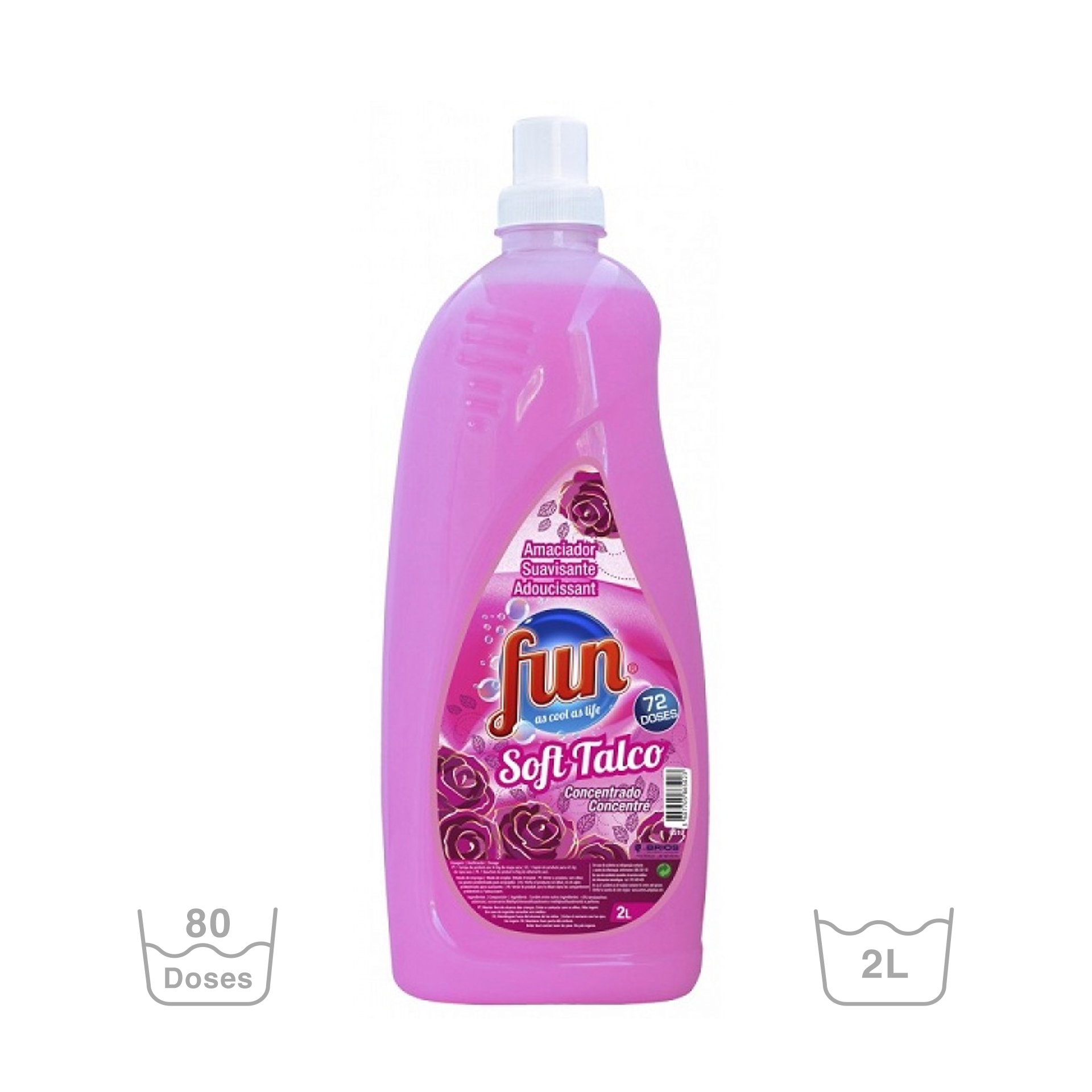 Amaciador Roupa Soft Fun Talco e Flor de Algodão 2000ml