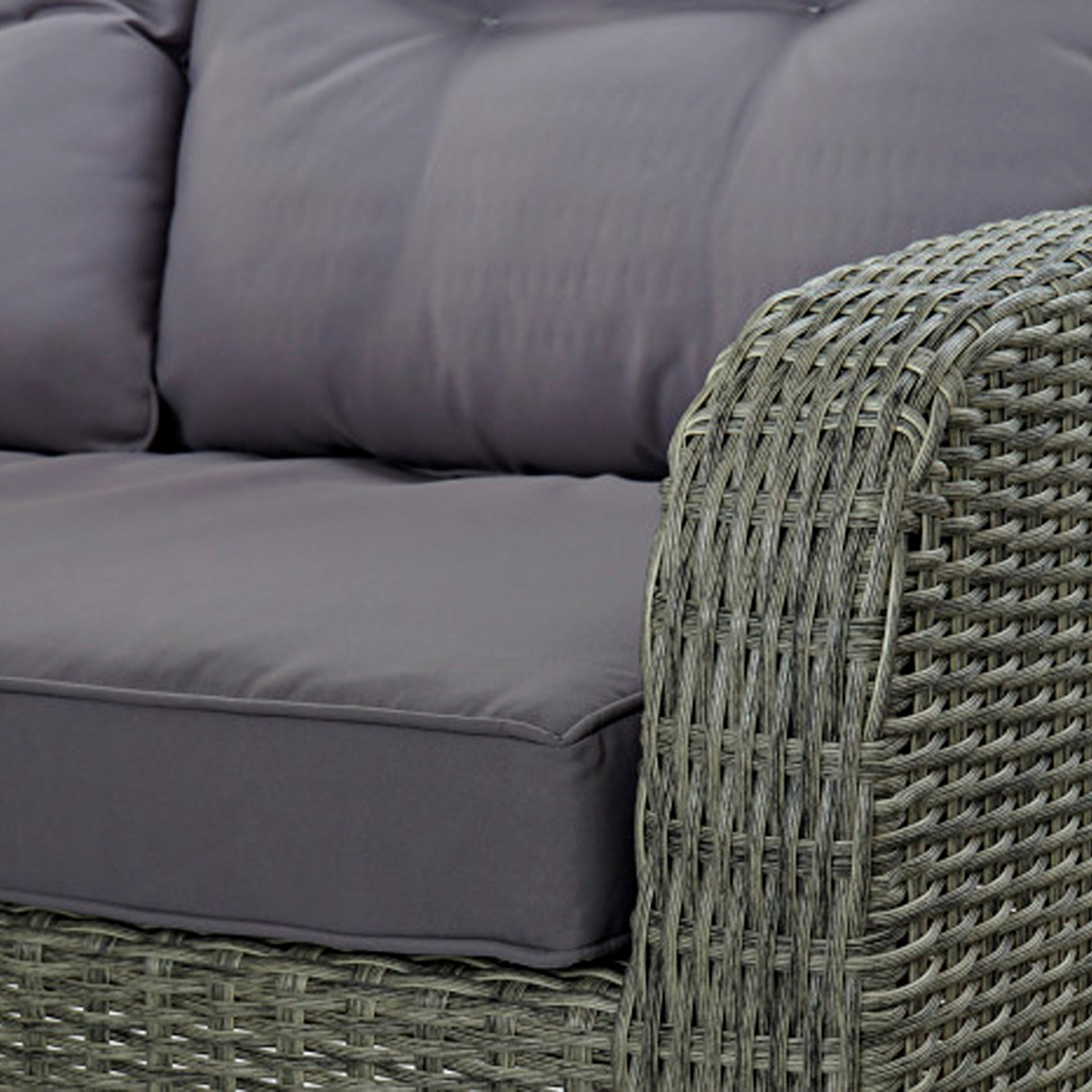 Conjunto 2 Sofás Rattan + 2 Bancos + Mesa Central 267X204X90cm